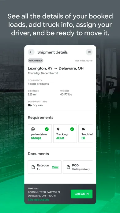 Capturas de tela do Loadsmart Loads
