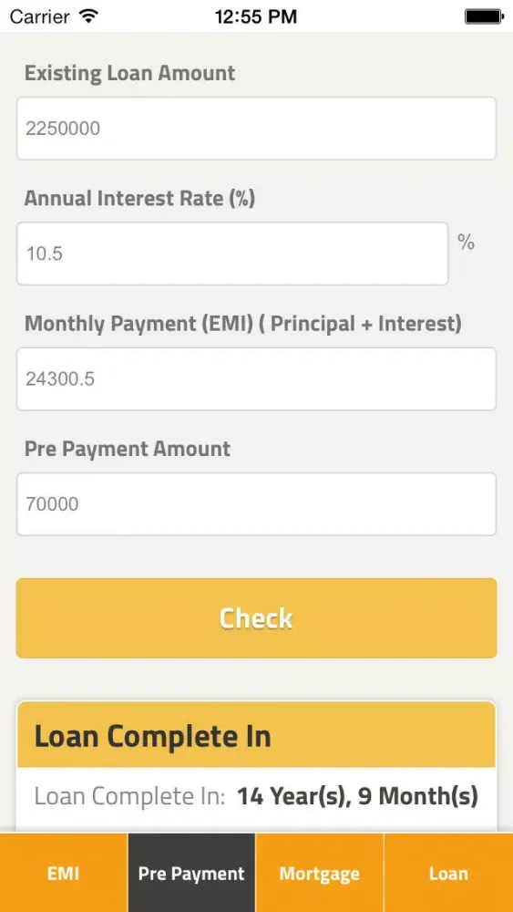 Zrzuty ekranu Quick EMI Calculator