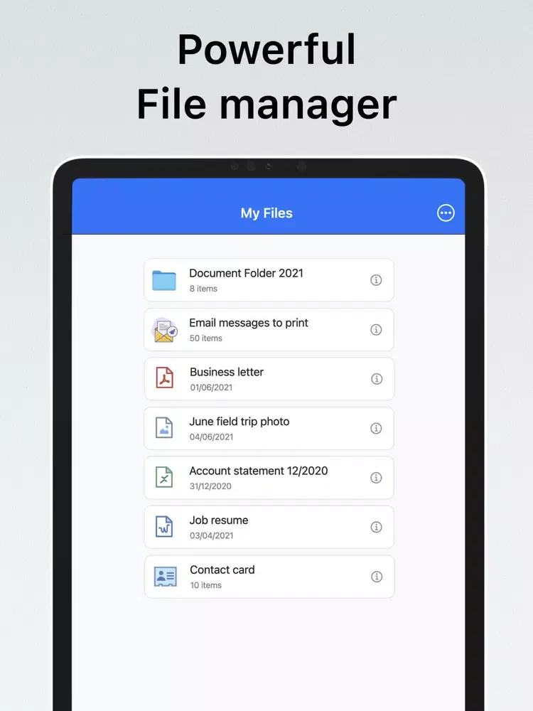 Ảnh chụp màn hình của HPrint - Smart Air Printer App iPad 