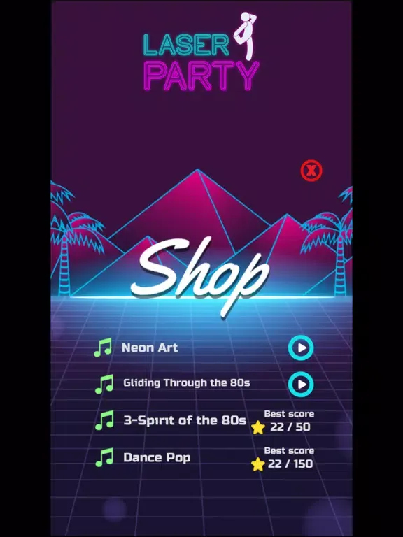 Tangkapan layar Laser Party iPad 