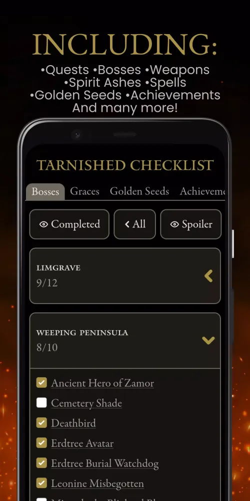 Tarnished Checklist Screenshots
