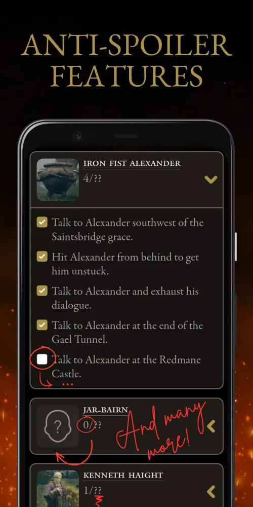 Tarnished Checklist Screenshots