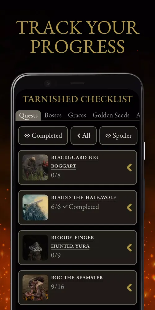 Tarnished Checklist Screenshots