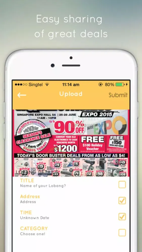 Lobang سکرین شاٹس