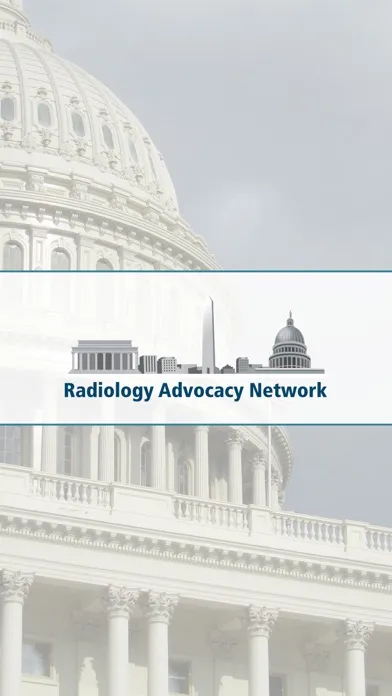 Capturas de tela do ACR Radiology Advocacy Network