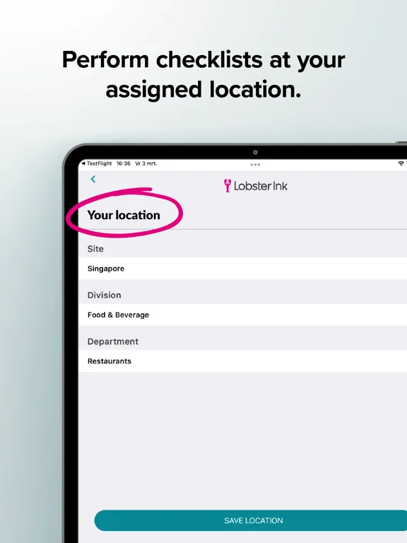 Ảnh chụp màn hình của Lobster Ops iPad 