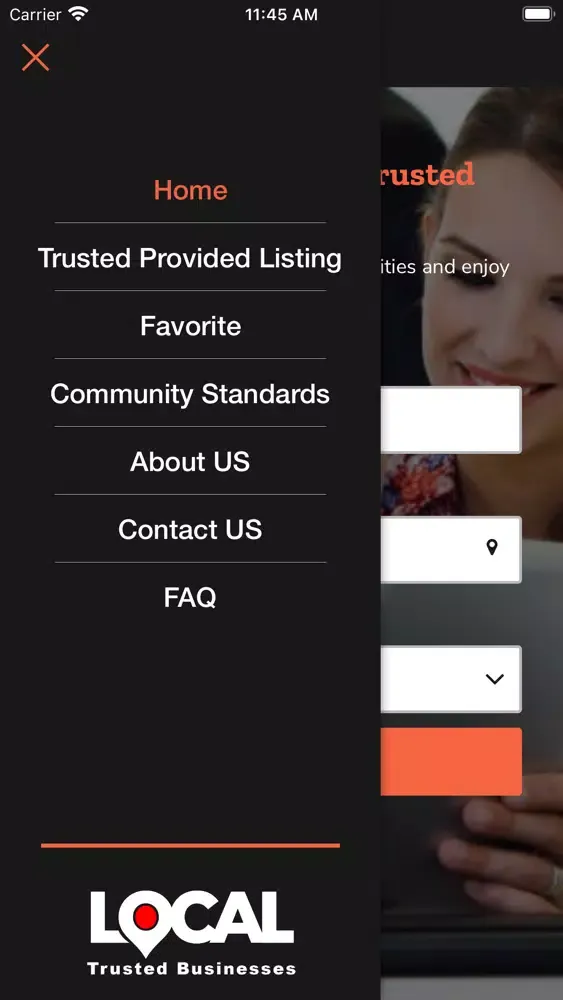 Capturas de tela do Local Trusted Businesses