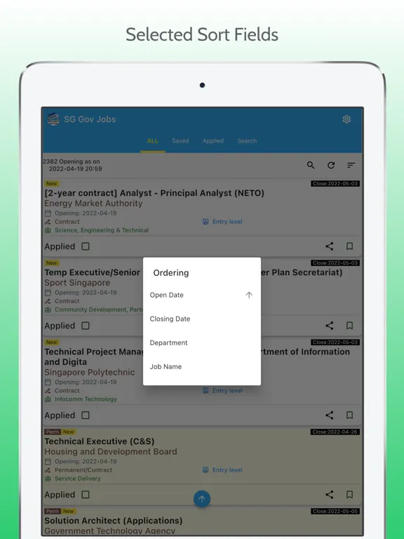 Singapore Gov Job iPad  Screenshots