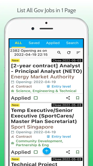 Singapore Gov Job Screenshots