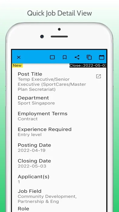 Singapore Gov Job Screenshots