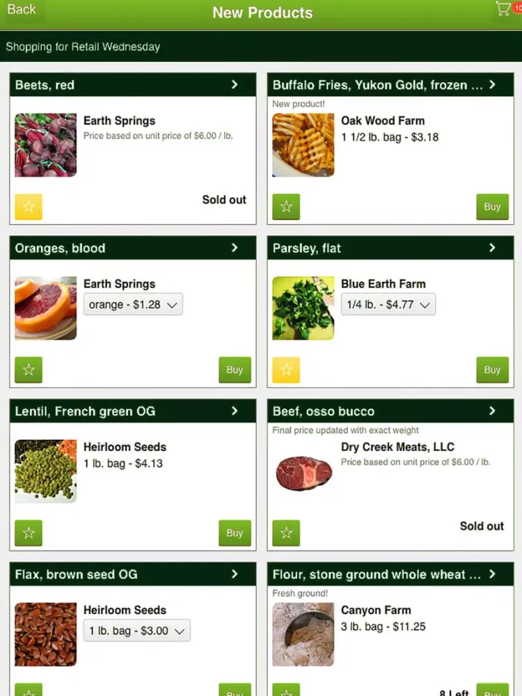 Ảnh chụp màn hình của Central Mass Locavore iPad 