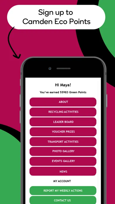 Screenshot di Camden Eco Points