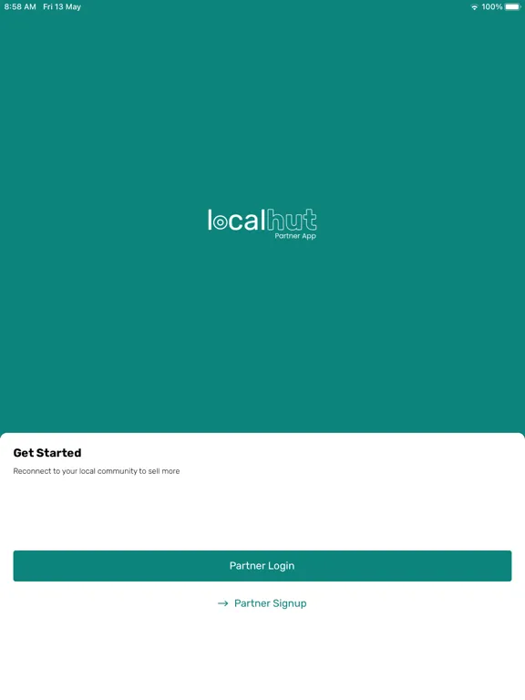 Capturas de tela do Localhut Partner iPad 