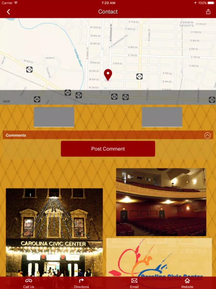 Скриншоты Carolina Civic Center iPad 