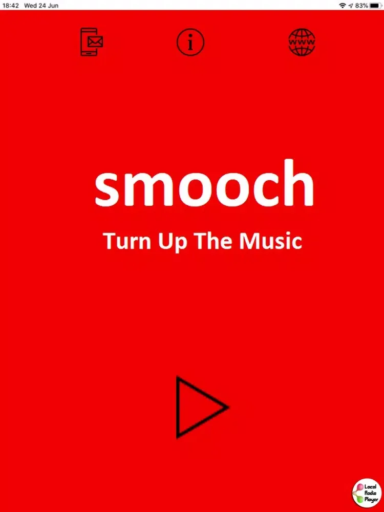 Tangkapan layar Smooch Radio iPad 