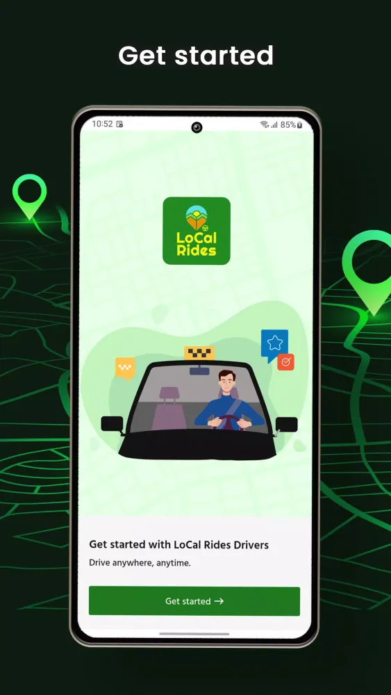 Tangkapan skrin LoCal Rides Driver