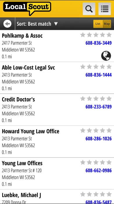 LocalScout Yellow Pages Screenshots
