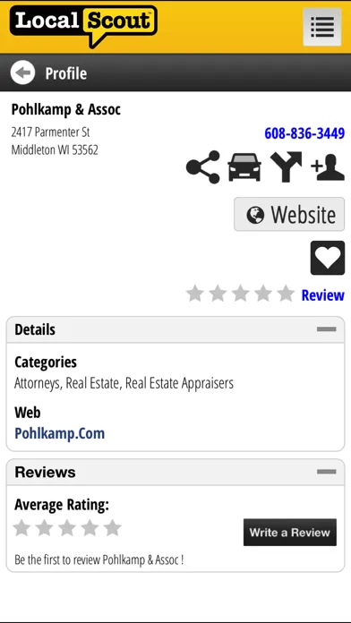 LocalScout Yellow Pages Screenshots