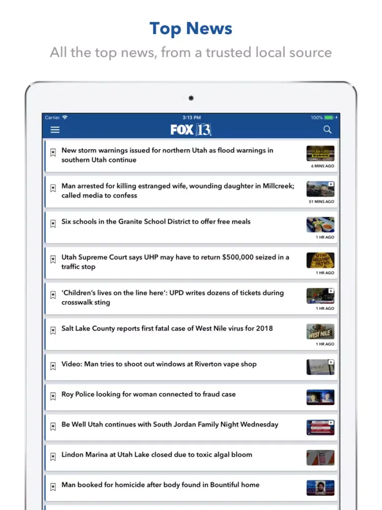 Fox 13 News iPad 應用截圖