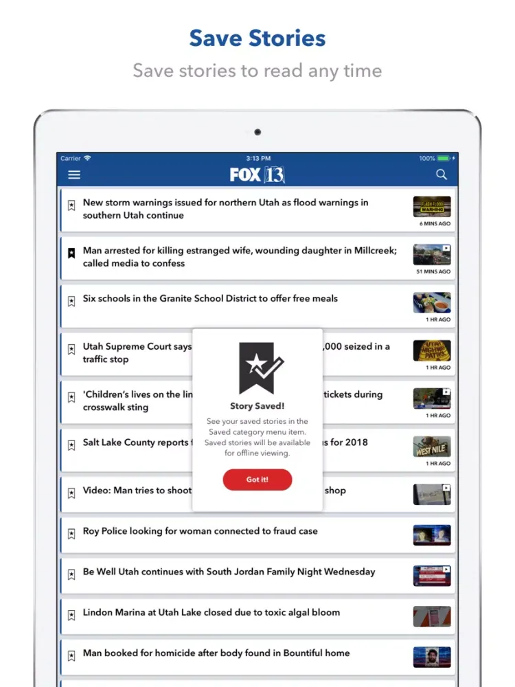 Fox 13 News iPad 應用截圖