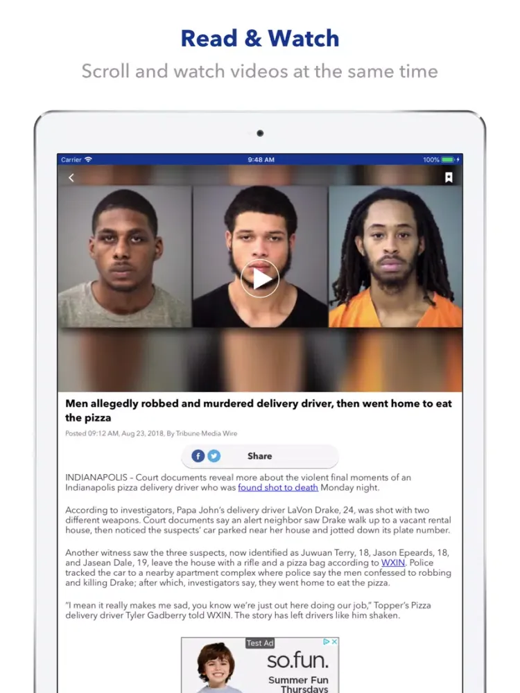 Capturas de pantalla de WTKR News 3 iPad 