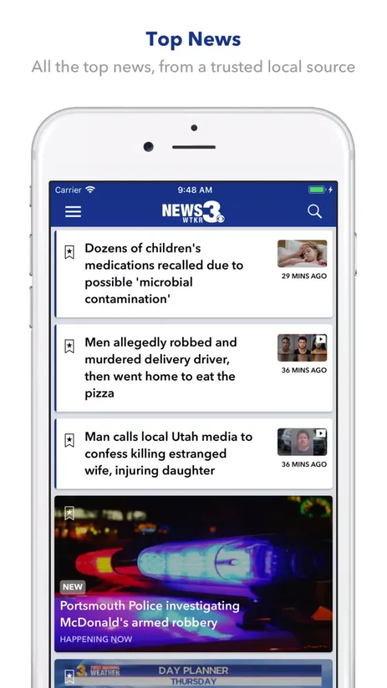 Capturas de pantalla de WTKR News 3