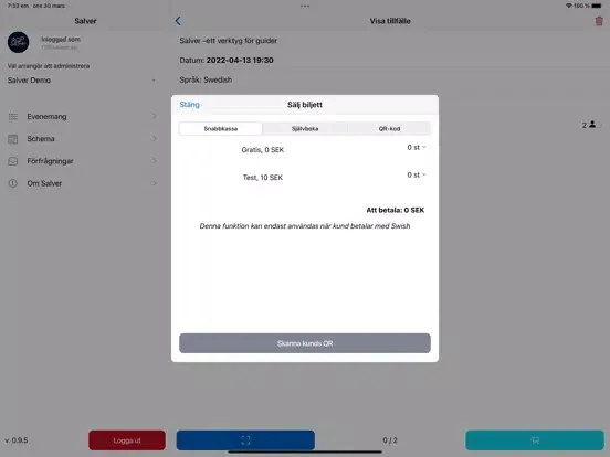 Ảnh chụp màn hình của Salver iPad 