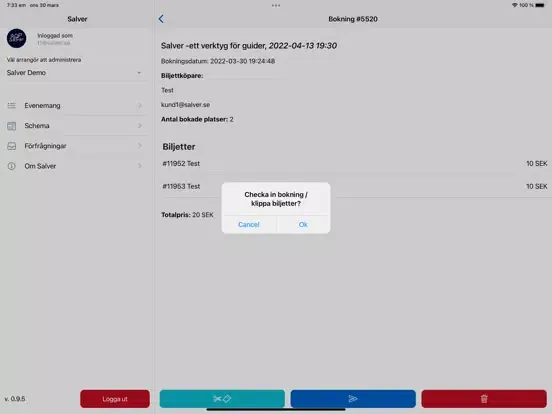 Ảnh chụp màn hình của Salver iPad 