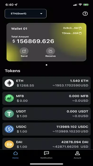 Tangkapan skrin Locas - Crypto Wallet