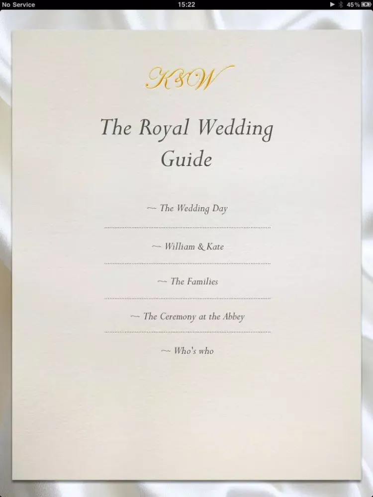 Ảnh chụp màn hình của The Royal Wedding; Your Personal Guide iPad 