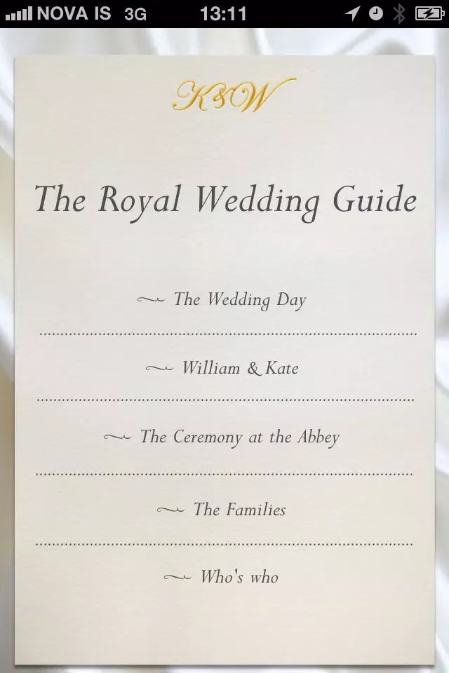 Ảnh chụp màn hình của The Royal Wedding; Your Personal Guide