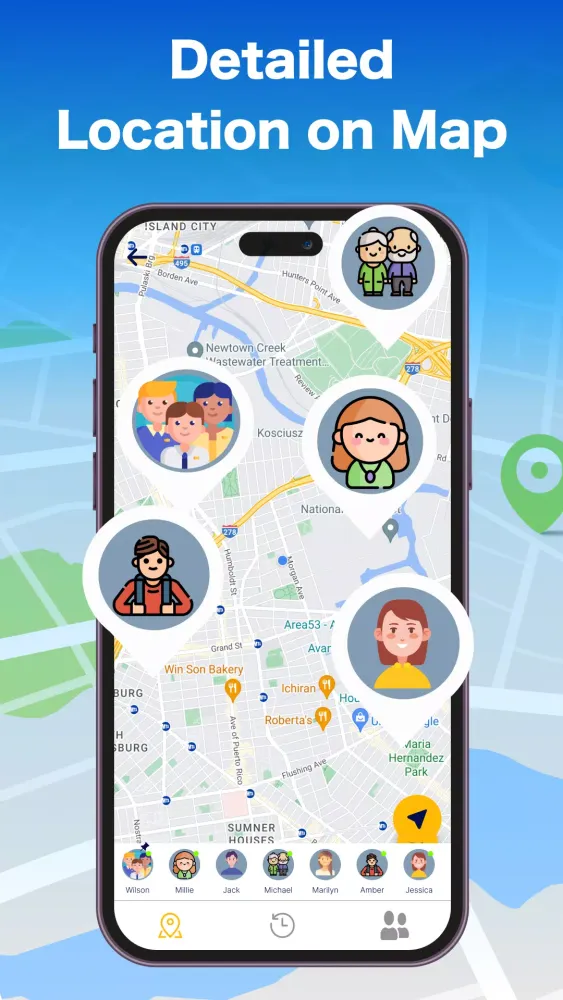 Real-time GPS Location Sharing Screenshots