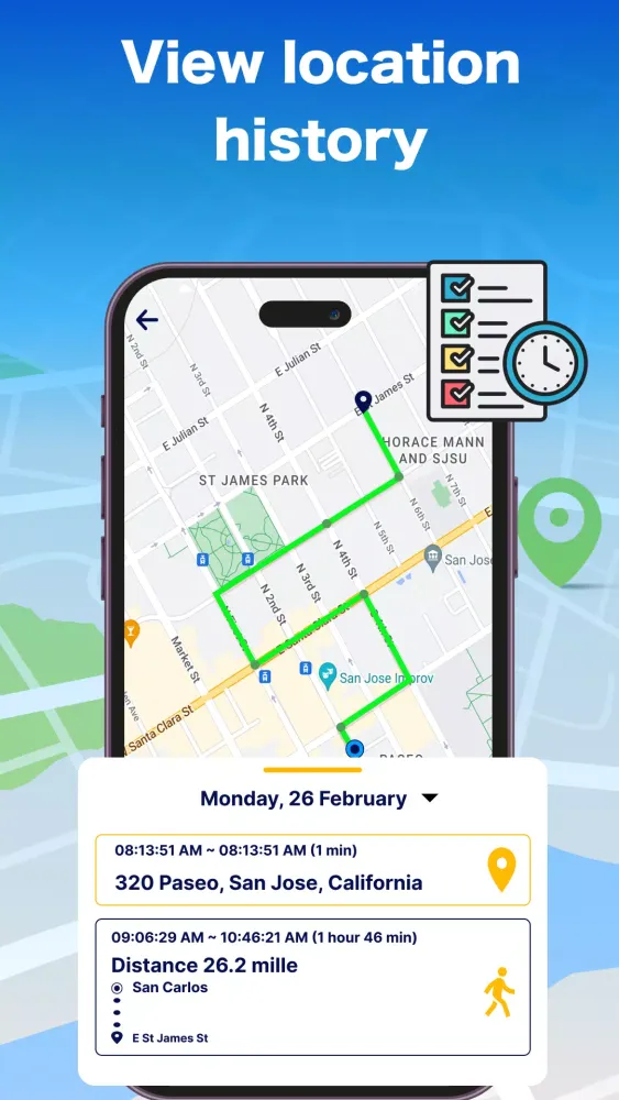 Real-time GPS Location Sharing Screenshots