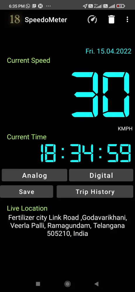 Screenshot di GPS Speedo Meter