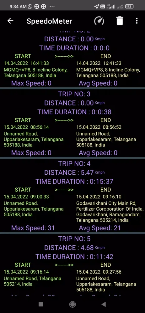 Screenshot di GPS Speedo Meter