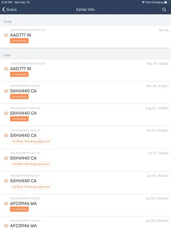 LS LPR iPad  Screenshots