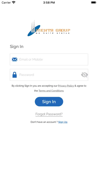 Zrzuty ekranu Mehta Connect
