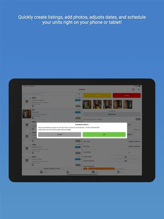 Tangkapan skrin LockerfoxSV iPad 