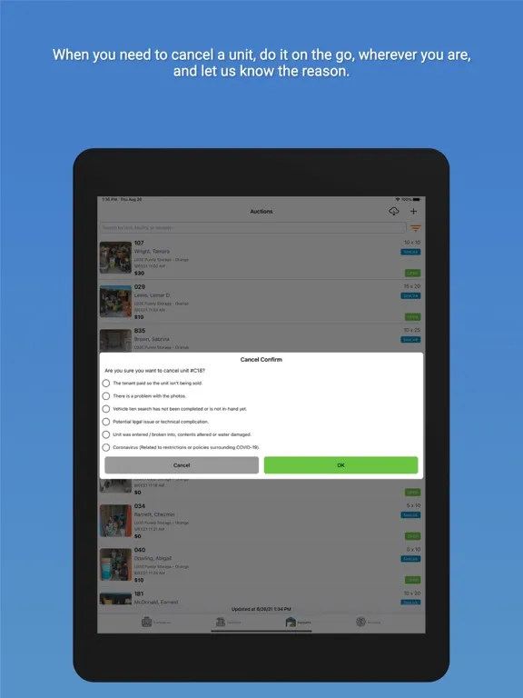 Tangkapan skrin LockerfoxSV iPad 