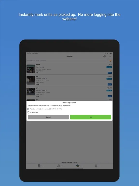 Tangkapan skrin LockerfoxSV iPad 