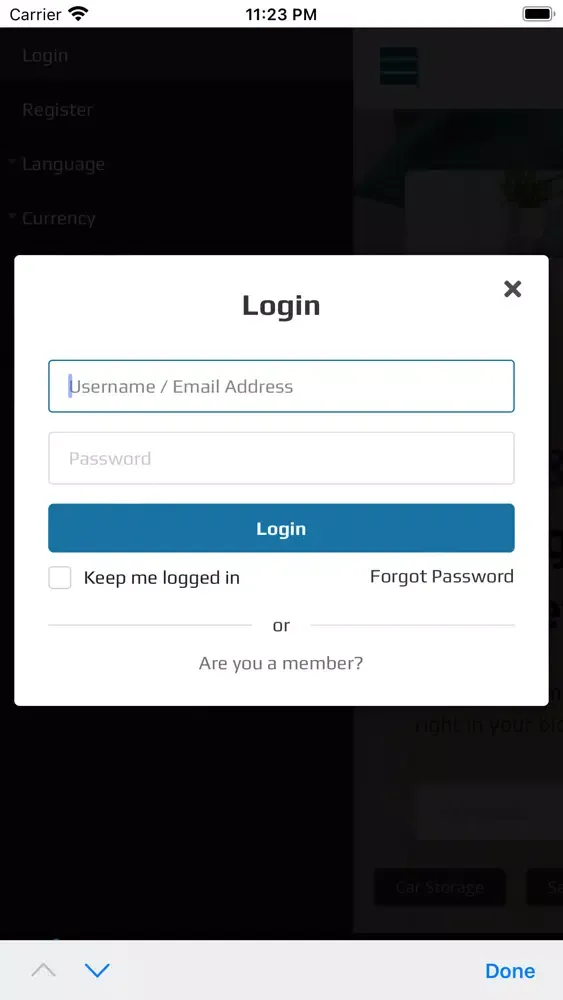 Capturas de tela do Lockers App