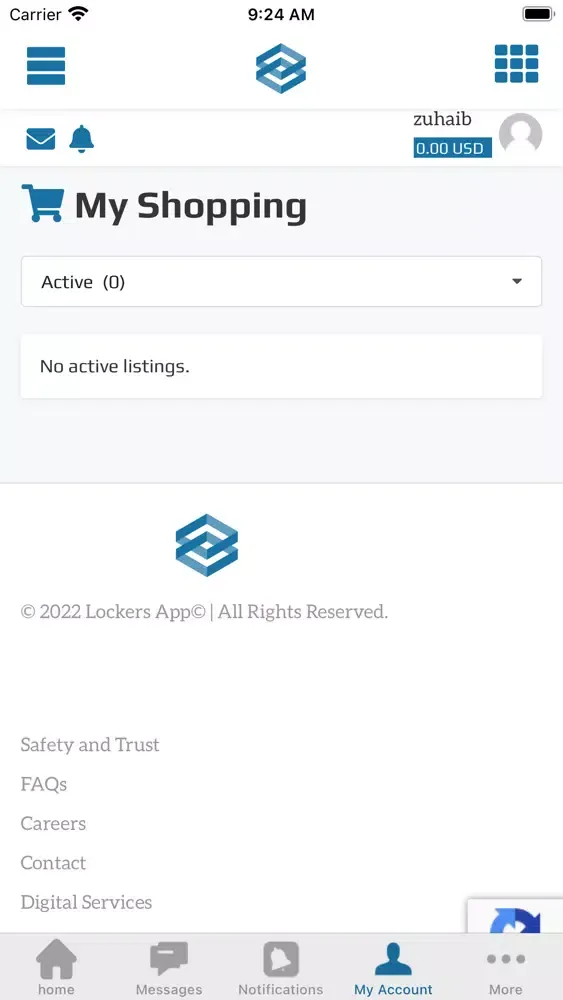 Capturas de tela do Lockers App
