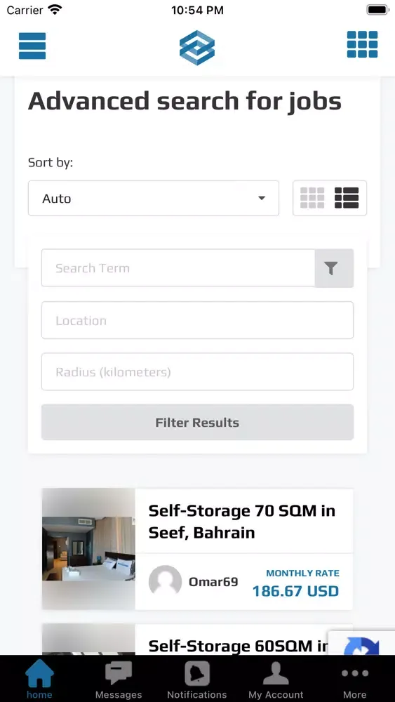 Capturas de tela do Lockers App