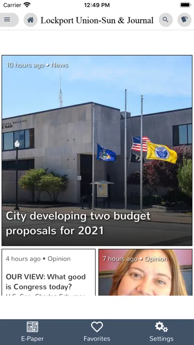 ภาพหน้าจอของ Union-Sun&Journal-Lockport, NY