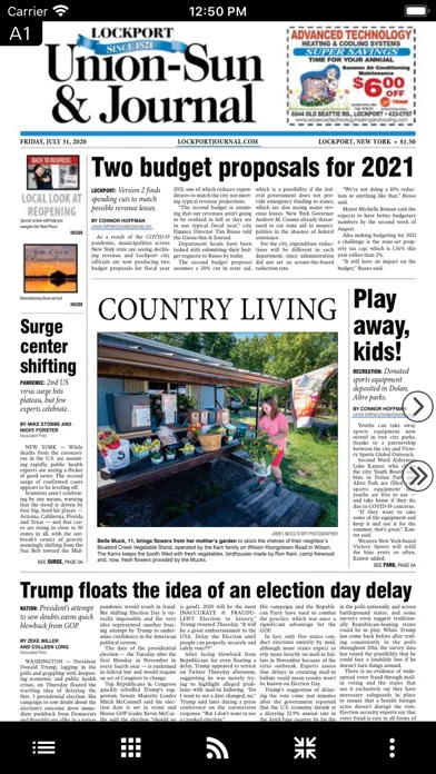 ภาพหน้าจอของ Union-Sun&Journal-Lockport, NY