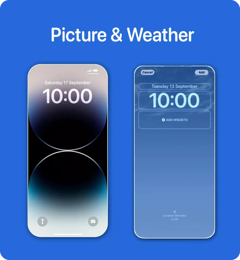 Capturas de pantalla de Lock Screen iOS 16