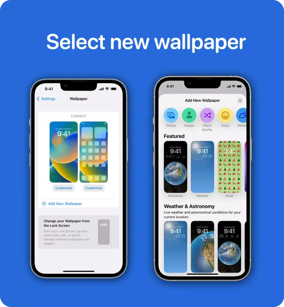 Capturas de pantalla de Lock Screen iOS 16