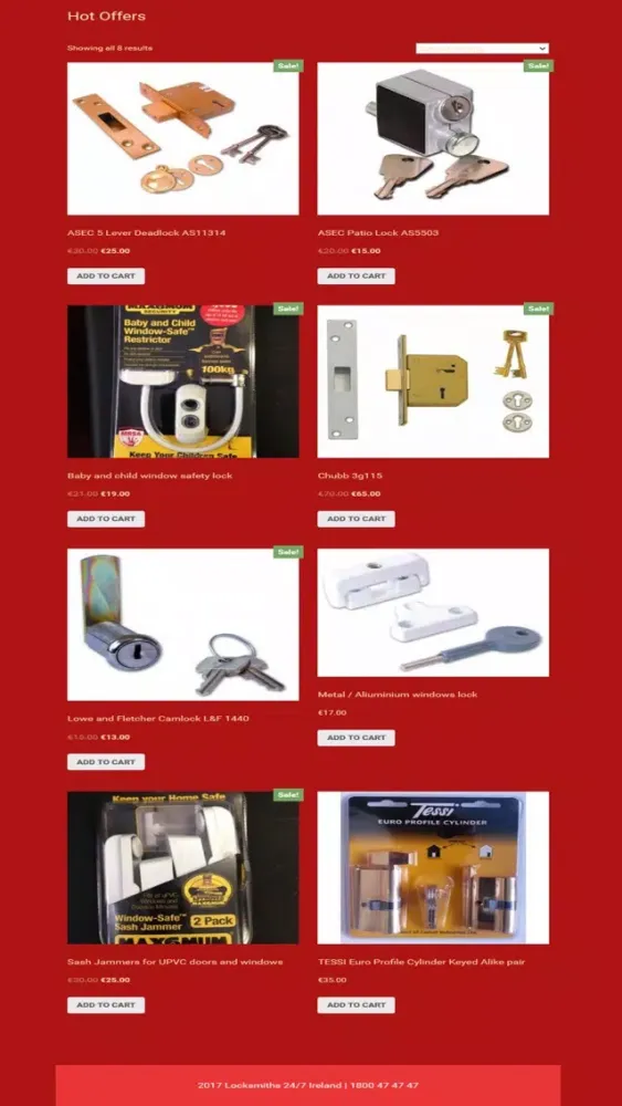 Captures d'écran de Locksmiths 247 Ireland
