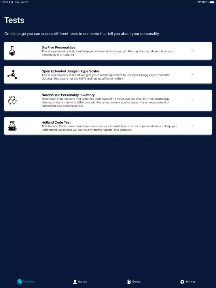 Скриншоты Personality Test Brain Quiz iPad 
