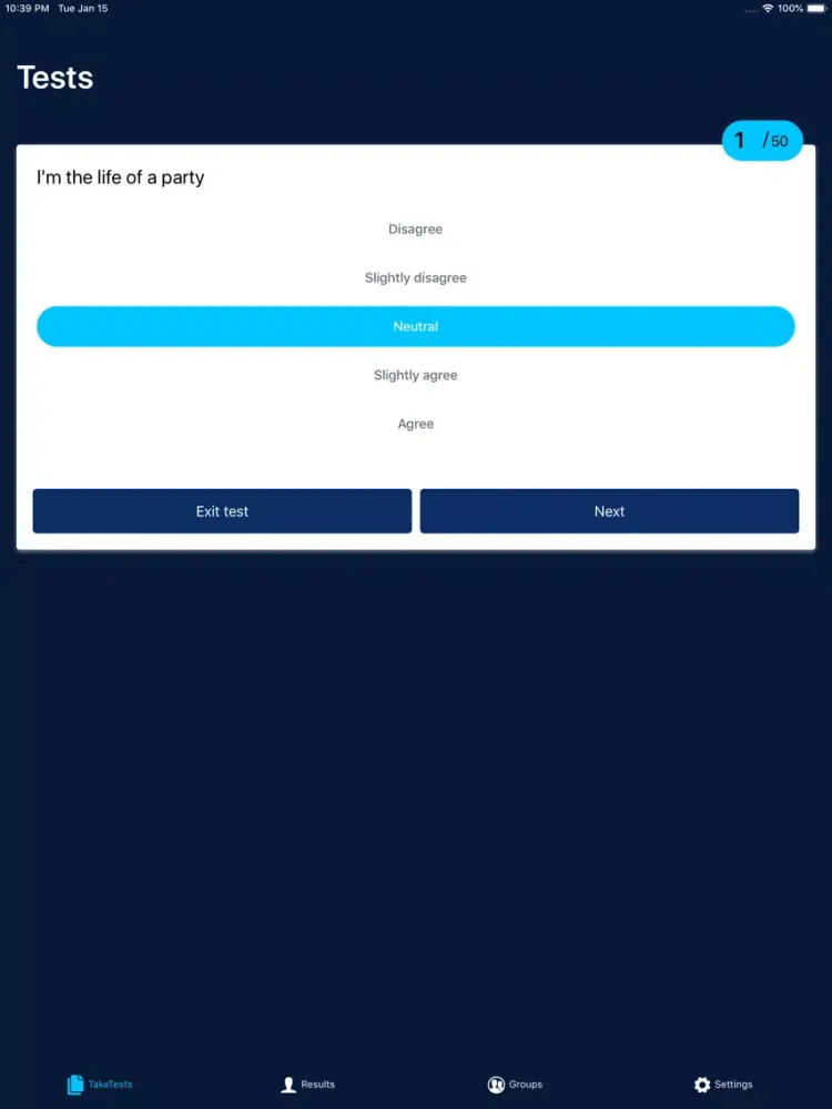 Скриншоты Personality Test Brain Quiz iPad 